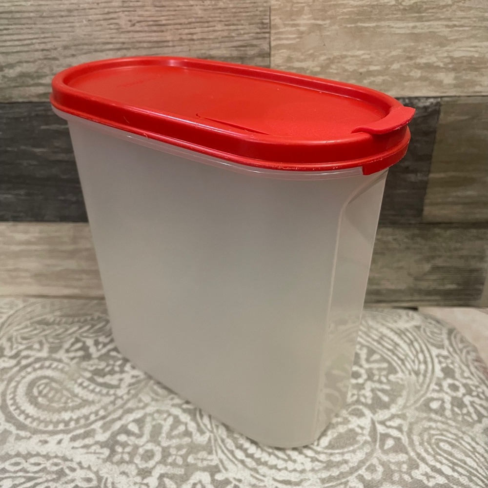 Tupperware modular mate #3 Container Red Lid Storage pour Dispenser 7 1/4 Cup